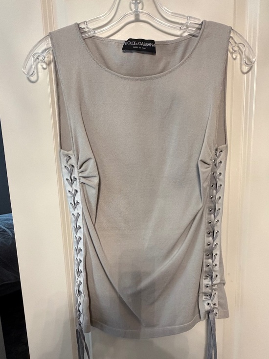 Dolce & Gabbana Tops - Dolce & Gabbana Lace-Up Side Sleeveless Top Made in Italy